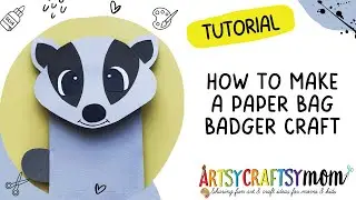 How to make a Paper Bag Badger #tutorial #diy #papercraft #paperbag #badgers #craft #animalcrafts