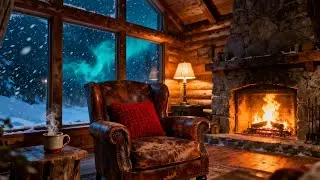 Сильная Метель Ночью ❄️ Уютный Домик и Мягкий Джаз 🎷 Глубокий Сон
