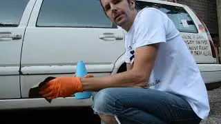 Volvo 850: Lackaufbereitung mit 3000er Nassschleifpapier - matten wei&szlig;en Lack nass schleifen - DIY