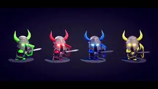 Low poly Knight game model.