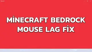 How To Fix Mouse Input Delay For MİNECRAFT BEDROCK!