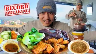 Pork gravy sita pure multigrain Kodo ko dhido, best combo | Dhido satisfaction 