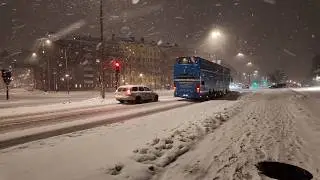 Walking All Over Stockholm City in Heavy Snow | Winter Walk