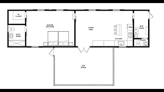 1 bedroom & 2 bathroom house floor plans #tinyhouse #1bedroom #housefloorplan