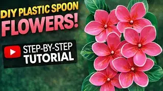 Don&rsquo;t skip 😍 This Sadabahar is made from spoons!#diy #plasticspooncraft #periwinkle #bestoutofwaste 