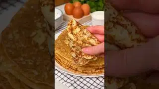 Soft, fluffy, lacy cabbage pancakes #recipes #withtea #pancakes