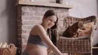 Yoga with relaxing music (no talk) for pregnant women to relax, safe third trimester yoga workout.