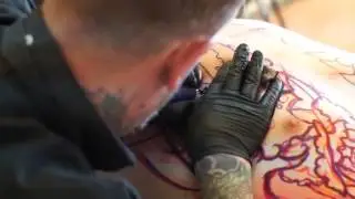 Alex Empty Copper State Tattoo: Chest Piece Drawing To Outline