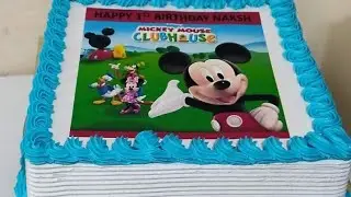 Mickey Mouse Photo Print Cake #viral #shortsfeed #cake #photoprintcake