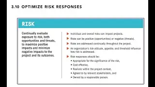 37- SECTION 3.10. OPTIMIZE RISK RESPONSES (STANDARD)