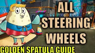 All Steering Wheel Locations in Downtown Bikini Bottom - Battle for Bikini Bottom Rehydrated
