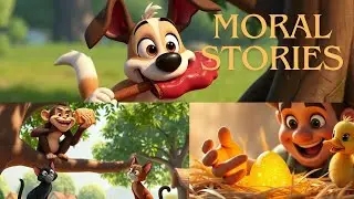 English Moral Stories #bedtimestories #dogmeat #greedydogstory #goldeneggs #monkeyandcat #shortstory