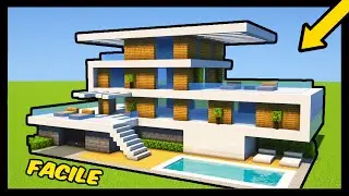TUTO GRANDE MAISON MODERNE FACILE A FAIRE | MINECRAFT
