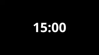 [4K] 15 Minutes Timer/Countdown - Black Background
