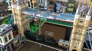 LEGO 10214 BIG London Tower Train Bridge MOC Custom City Video