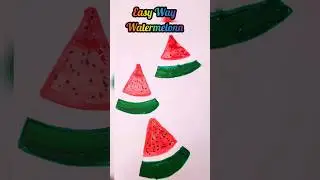 Watermelon drawing easy way #diy #art #craft #ytshorts #viral #trending