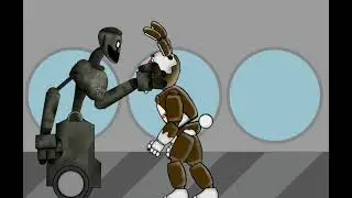 (fnaf/dc2)alpha six staff bot vs toy bonnie(security breach vs fnaf 2)