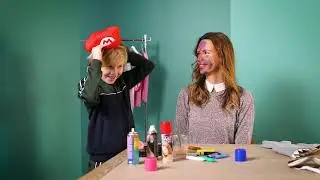 NÅR MOR OG FAR BLIVER MALET I HOVEDET TIL FASTELAVN 😂🤡 - BR