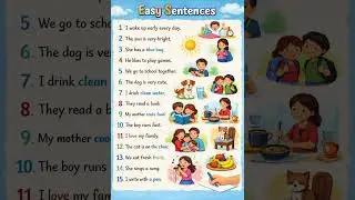 Easy English Sentences for Kids | Learn Simple Sentences with Pictures