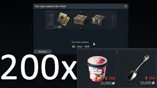 Opening 200 Ice Cream Bucket loot crates War Thunder
