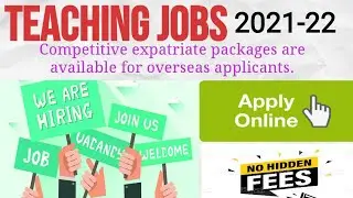 #Overcome How to get teaching jobs in Abroad 2021 ||Apply Online||Requirements||Experience