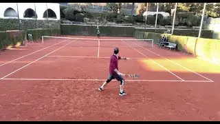 Tennis training - Coldest day in Barcelona