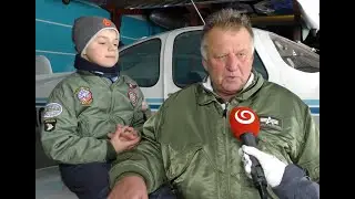 Największy przyjaciel Aeroklubu Aviator na Słowacji &ndash; Arno&scaron;t Foff z wnukiem Martinkiem