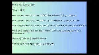 What is Oracle DBFS (Database File System) and its implementation steps?