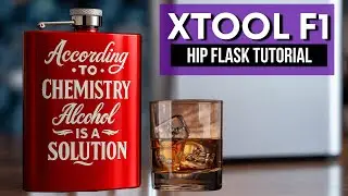 How to ENGRAVE a HIP FLASK with the XTOOL F1 (Beginner Tutorial)