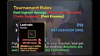 How I almost got 900m Damage in Anime Adventures Tournament 8 w/ 5 Strikes Lostvayne