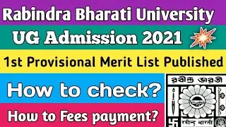 Rabindra bharati university 1st Provisional Merit List published for UG Admission 2021|BA admission