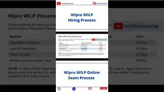 Wipro WILP Hiring Process #shorts