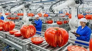 Por Dentro da Moderna Fábrica de Tomates: do Campo ao Molho (Processo Completo)