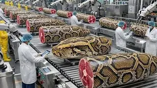 Inside a Python Snake Meat Processing: An Unbelievable Process You&rsquo;ve Never Seen (Complete Process)