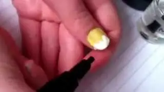 Easter Chick Nail Design