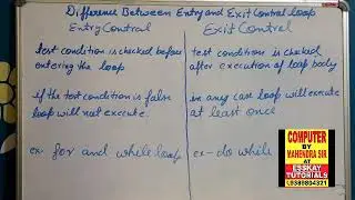 ISC & ICSE entry control loop and exit control loop