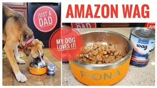MY DOG LOVES Amazon Brand WAG Wet Canned Dog Food Chunks of Real Meat!