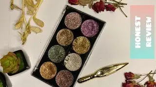 Miss rose Glitter eyeshadow palette review |eyeliner review By treasure box