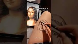 I tried painting the Mona Lisa on my leg🦵🏼 #creative #monalisa #artist