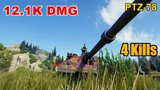 PTZ-78 - 12.1K Damage - 4 Kills - Map: Serene Coast - Player: Berzons - Server: EU | World of Tanks