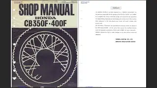Honda CB350F Four (1972-1974) CB400F (1975-1977) Service Workshop Repair Manual Download PDF