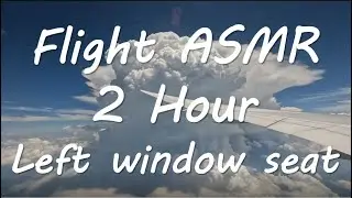 Flight(left window seat) ASMR (Focus on working, studying, reading etc)