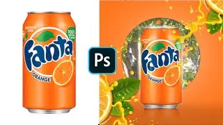 Product manipulation in Photoshop | Fanta  advertising poster design | Photoshop tutorial