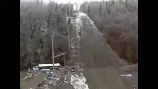 Baustelle an der Heini-Klopfer-Skiflugschanze