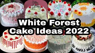 Easy White Forest Cake Designs 2022/Anniversary Cake/Birthday Cake Design/Cake Decoration Ideas