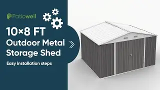 Patiowell Storage Shed - 10' x 8' FT Assembly