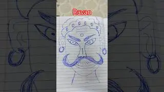 Рисование лица Равана / Простой рисунок Равана