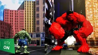 Marvel's Hulk Graphics Mod for Incredible Hulk - RED HULK Ray Tracing Remastered Free Roam Gameplay