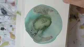 Inky Moons. Handmade Ink Paintings  by Ann Marie Whitton 2022
