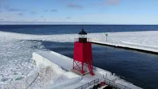 Charlevoix Winter Lighthouse